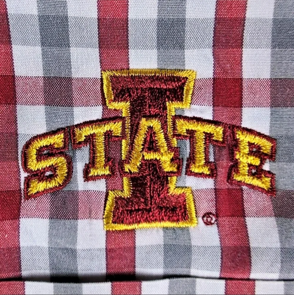 Cutter and Buck Iowa State University Plaid Button Down Long Sleeve Shirt Size M - Picture 3 of 8